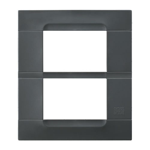 URMET - Placca tecnopolimero nero Auckland 3+3 moduli Kàdra Monochrome 6M.