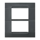 URMET - Placca tecnopolimero nero Auckland 3+3 moduli Kàdra Monochrome 6M.