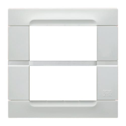 URMET - Placca tecnopolimero 4+4 moduli Bianco Helsinki Kàdra Monochrome 8M.