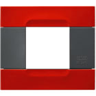 URMET - Placca metallo serie antracite rosso orione 2 moduli Kàdra.