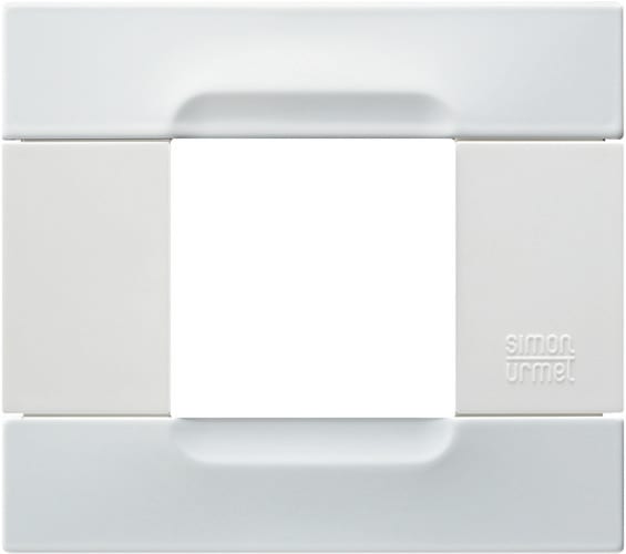 URMET - Placca 2 moduli metallo bianco vega serie Kàdra 2M.