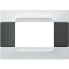 URMET - Placca metallo antracite 3 moduli, serie Kàdra, bianco vega.