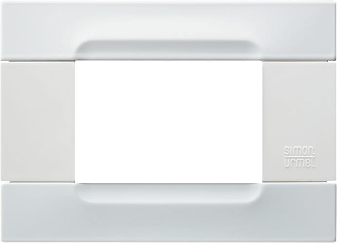 URMET - Placca metallo bianco vega 3 moduli Kàdra serie bianca.