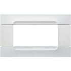 URMET - Placca 4 moduli, serie bianca Kàdra, metallo bianco vega MET 4M.