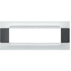URMET - Placca metallo antracite 7 moduli bianco vega serie Kàdra.