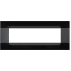 URMET - Placca metallo serie antracite Kàdra 7 moduli nero universo.