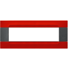 URMET - Placca metallo serie antracite Kàdra 7 moduli rosso orione.