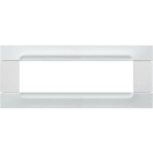 URMET - Placca 7 moduli, serie bianca Kàdra, in metallo bianco vega.
