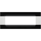 URMET - Placca 7 moduli serie bianca Kàdra in metallo nero universo.