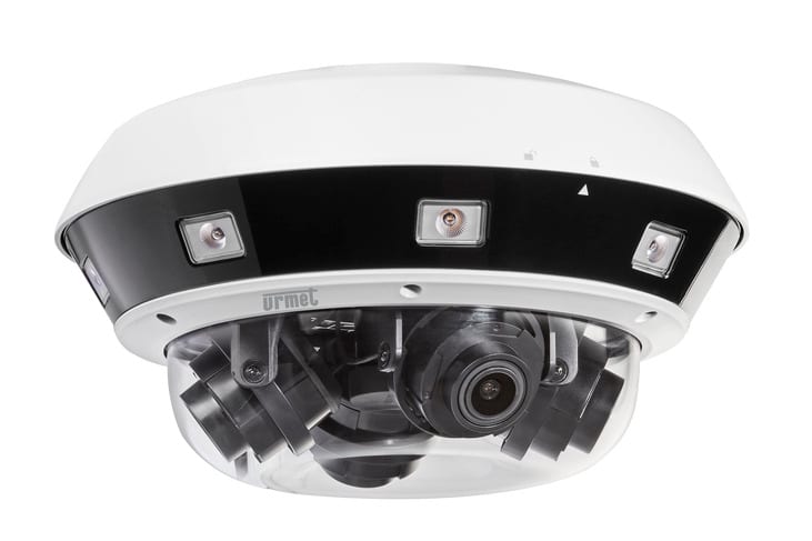 URMET - Telecamera multisensor 360 IP 32M, dome per Building&Retail Panorama.