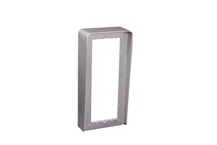 URMET - Custodia con telaio, visiera antipioggia, 3 moduli, Sinthesi S2, appoggio muro, cornice inclusa.
