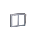 URMET - Custodia con telaio, visiera antipioggia, 2 file 4 moduli, Sinthesi S2, appoggio muro, cornice integrata.