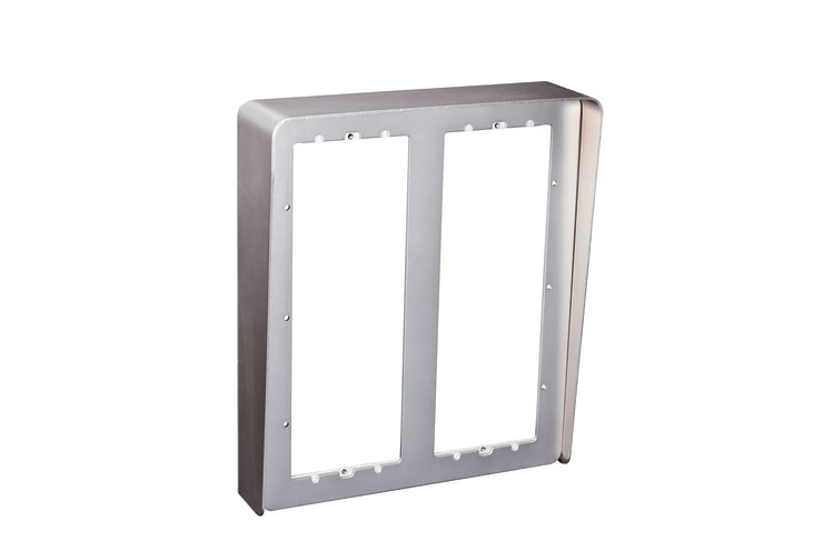 URMET - Custodia con telaio, visiera antipioggia, 2 file 6 moduli, Sinthesi S2, appoggio muro, cornice integrata.