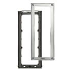 URMET - Telaio portamoduli con cornice, Sinthesi Steel, 1 fila 3 moduli, 3MOD. C/TELAIO.