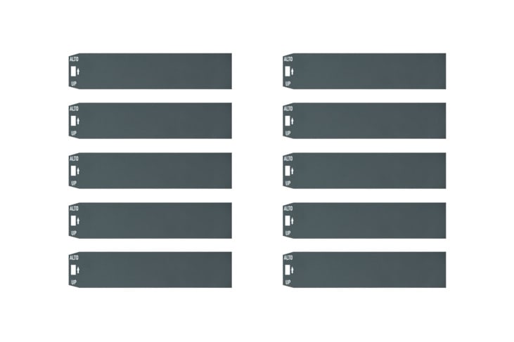 URMET - Set 10 cartellini portanome Alpha singolo grigio TST.