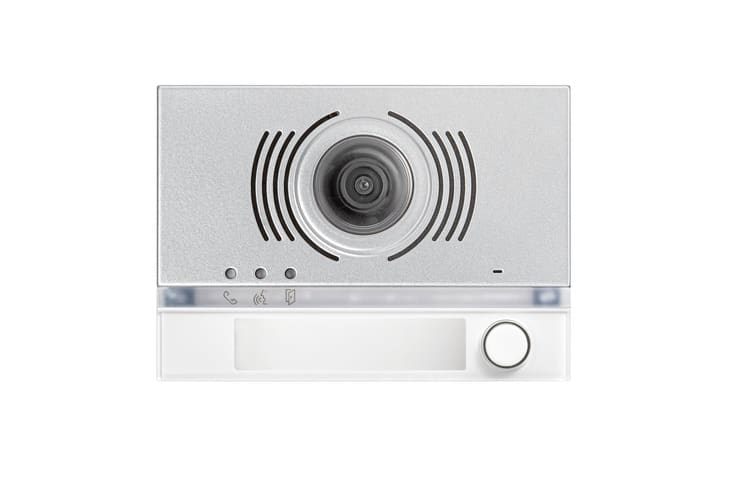 URMET - Frontale per posto esterno video, 1 pulsante, Alpha, bianco FRONTALINO 1T PER PE A/V B.