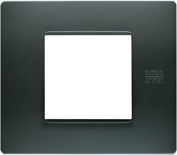 URMET - Placca Flexa in tecnopolimero antracite per 2 moduli.