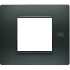 URMET - Placca Flexa in tecnopolimero antracite per 2 moduli.