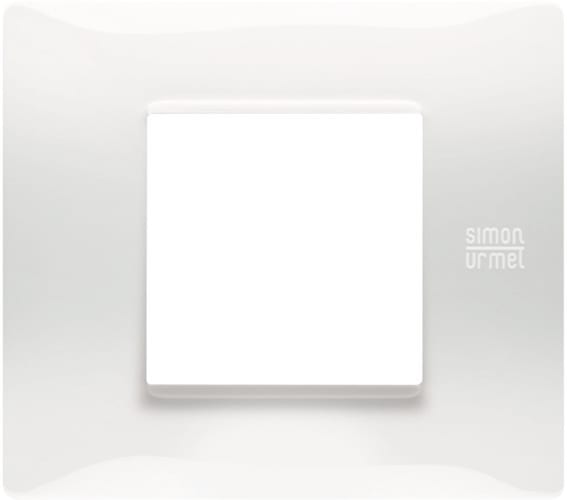 URMET - Placca Flexa in tecnopolimero bianco ghiaccio per 2 moduli.
