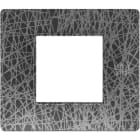 URMET - Placca Flexa in tecnopolimero per 2 moduli, colore net.