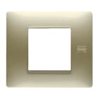 URMET - Placca Flexa in tecnopolimero oro satinato 2 moduli.