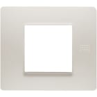 URMET - Placca Flexa in tecnopolimero per 2 moduli, colore polvere.
