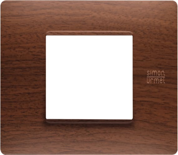 URMET - Placca Flexa in tecnopolimero per 2 moduli, finitura rovere.