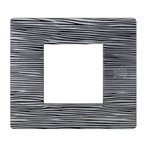 URMET - Placca Flexa in tecnopolimero per 2 moduli, effetto scratched.