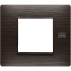 URMET - Placca Flexa in tecnopolimero per 2 moduli, colore wengè.