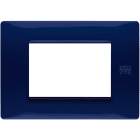 URMET - Placca Flexa tecnopolimero 3 moduli blu.