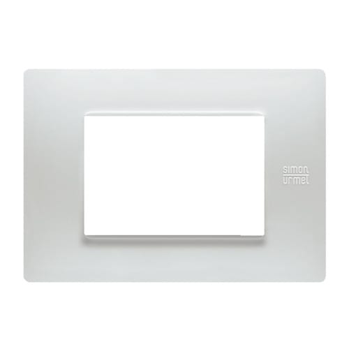 URMET - Placca Flexa tecnopolimero 3 moduli bianco nea.