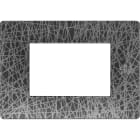 URMET - Placca Flexa in tecnopolimero per 3 moduli, colore net.