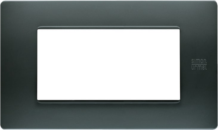 URMET - Placca Flexa tecnopolimero 4 moduli antracite nea.