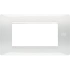 URMET - Placca Flexa tecnopolimero 4 moduli bianco ghiaccio.