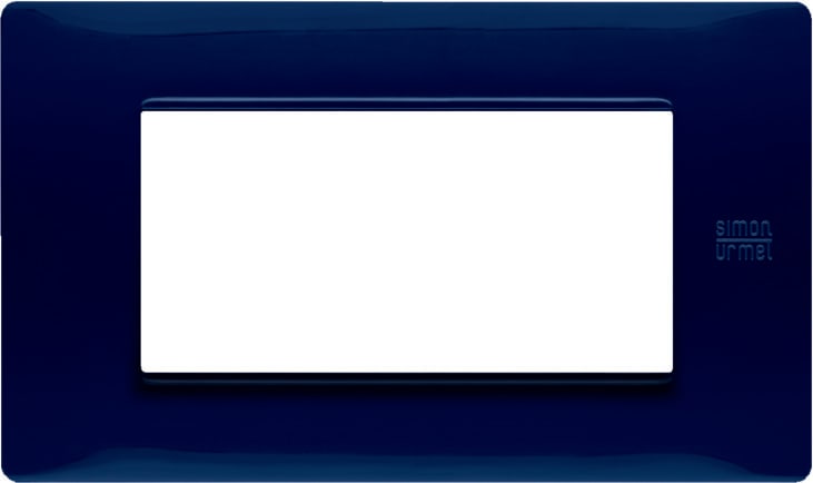 URMET - Placca Flexa tecnopolimero 4 moduli blu.