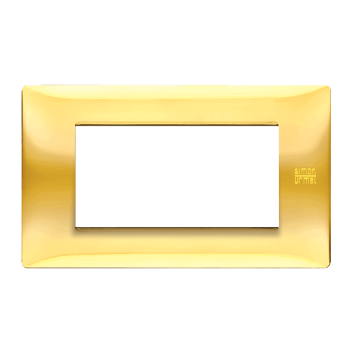 URMET - Placca Flexa tecnopolimero 4 moduli oro lucido.