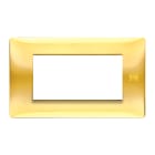 URMET - Placca Flexa tecnopolimero 4 moduli oro lucido.