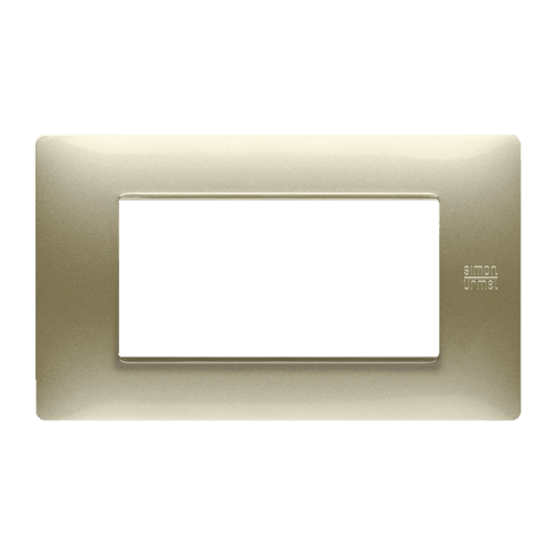 URMET - Placca Flexa tecnopolimero 4 moduli oro satinato.