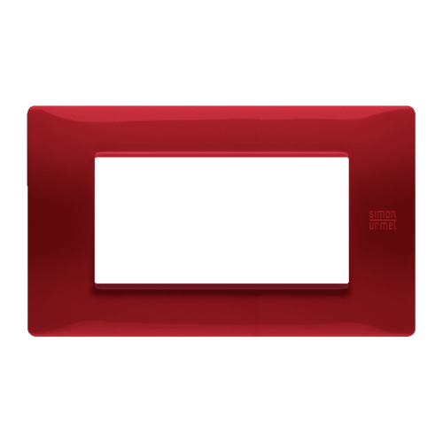 URMET - Placca Flexa tecnopolimero 4 moduli rosso.