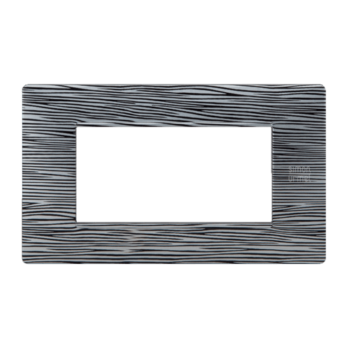 URMET - Placca Flexa in tecnopolimero per 4 moduli, effetto scratched.