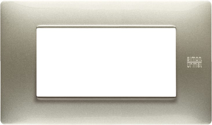 URMET - Placca Flexa tecnopolimero 4 moduli titanio.