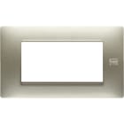 URMET - Placca Flexa tecnopolimero 4 moduli titanio.