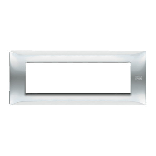 URMET - Placca Flexa 7 moduli tecnopolimero inox lucido PL.FLEXA TECNOPLM.7M INOX LUC.