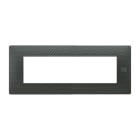 URMET - Placca Flexa in tecnopolimero con 7 moduli, colore karbon.