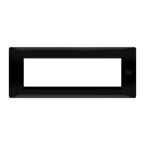 URMET - Placca Flexa in tecnopolimero nero assoluto con 7 moduli.