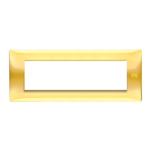URMET - Placca Flexa tecnopolimero 7 moduli oro lucido PL.FLEXA TECNOPLM.7M ORO LUC.