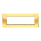 URMET - Placca Flexa tecnopolimero 7 moduli oro lucido PL.FLEXA TECNOPLM.7M ORO LUC.