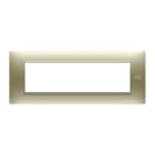 URMET - Placca Flexa tecnopolimero 7 moduli oro satinato.