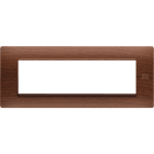 URMET - Placca Flexa in tecnopolimero con 7 moduli color rovere.