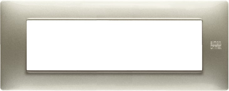 URMET - Placca Flexa tecnopolimero 7 moduli titanio.